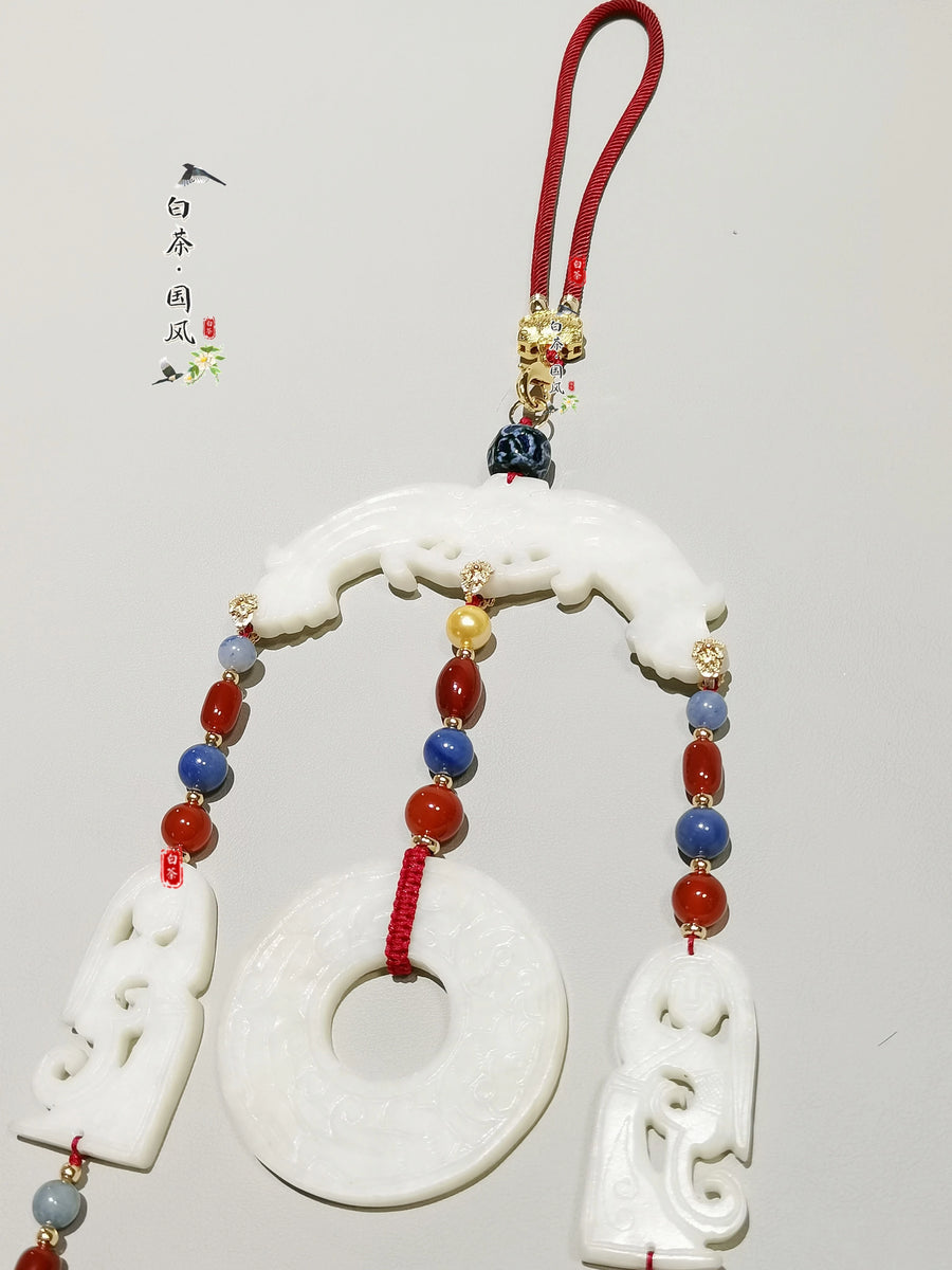 Wu Ren 舞人 Little Dancers Qin & Han Dynasty Unisex Yupei Jade Waist Pendant
