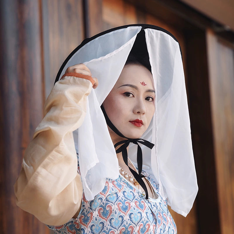 Chu Tang 初唐 Early Tang Weimao Veiled Brim Square Top Hat
