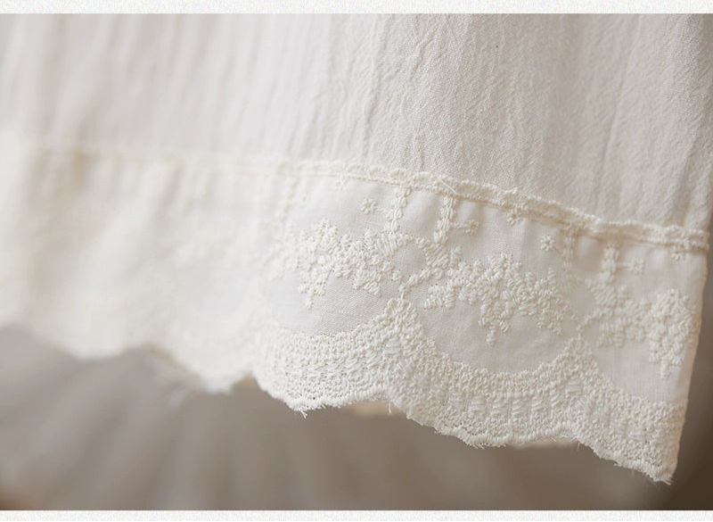 Yin Yue 隐月 Hidden Moon Cotton & Linen Lace Qipao Hanfu Undergarment Pants
