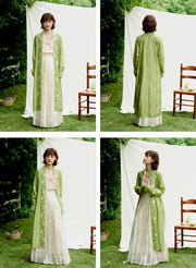Hu Feng 忽逢 Suddenly Southern Song Baidiequn Skirt & Beizi Jacket Set