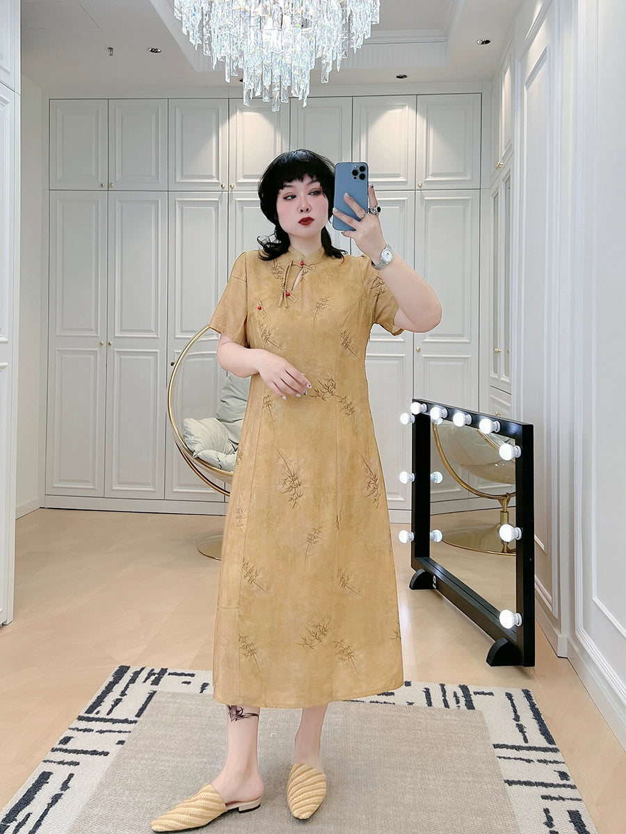 Feng Mi 蜂蜜 Honey Modernized Plus Size Retro Bamboo Qipao
