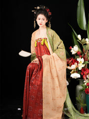 Si Feng 司凤 Tang Dynasty Restoration Daxiushan Jacket Qixiong Ruqun Set