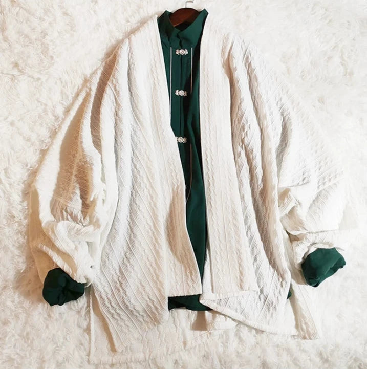 Dou Jiang 豆浆 Soy Milk Modernized Song Unisex Feijixiu Arrow Sleeve Knit Cardigan