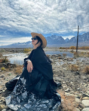 Jiang Ye 将夜 Night Clouds Modernized Hanfu Standing Collar Satin Top