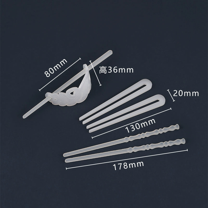 Bai Yu 白玉 White Jade Imitation Han Dynasty Unisex Crown & Hairstick Set