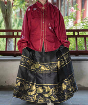 Hua Ling'er 花灵儿 Flower Spirit Ming Dynasty Plus Size Liling Standing Collar Top & Mamian Skirt