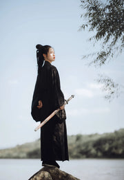 Mo Shui 墨水 Ink Stone Han Wei Jin Daily Cotton Linen Unisex Zhiju Robe