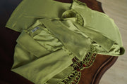 Yu Linglong 玉玲珑 1930s Lace Floral Eyelet Qipao & Short Blazer Set