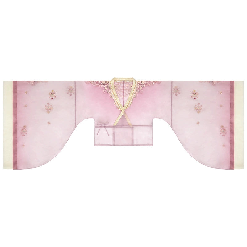 Cherry Blossom Grove 樱花林 Modernized Jin Dynasty Zaju Swallow Tail Ruqun Set