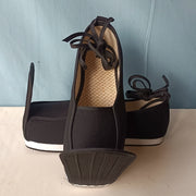 Mu Tan 木炭 Charcoal Song Ming Men's Qiaotou Raised Head Square Shoes