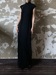Wu Jian 无间 Without Separation Modernized Tassels Linen Blend Cap Sleeve Qipao