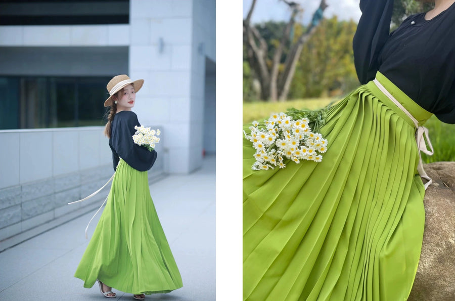 Caiqun 彩裙 Multi Color Basics Baidiequn Skirt