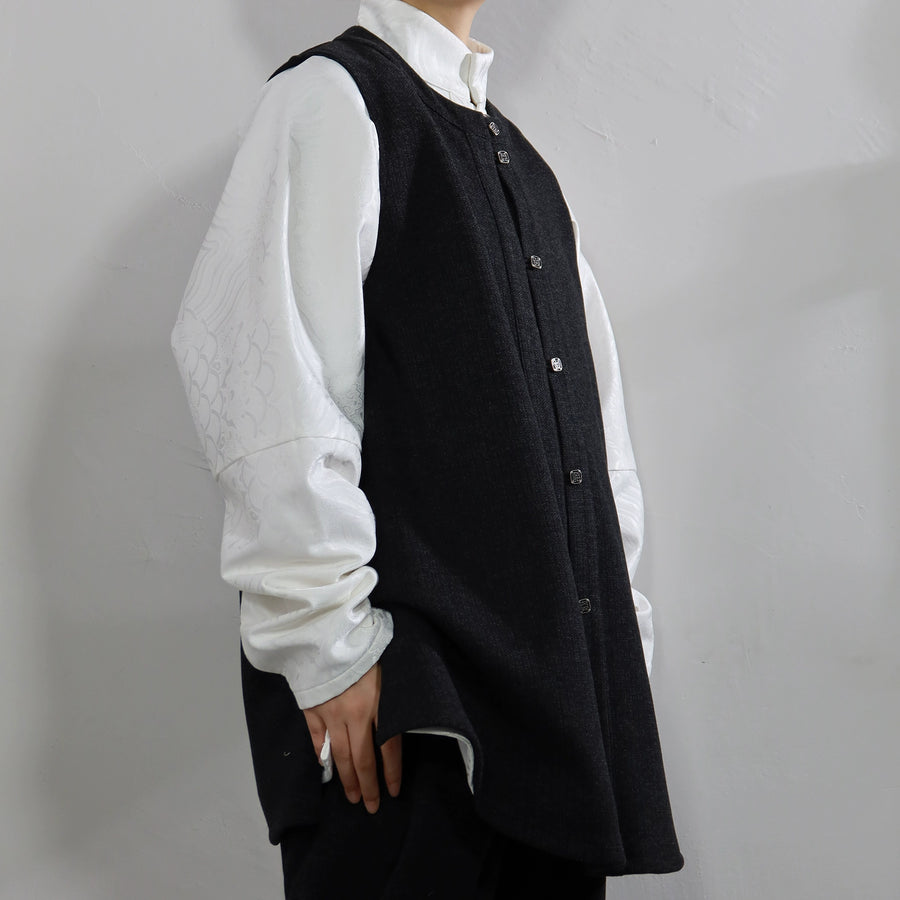 Long Lin 龙鳞 Dragon Scales Ming Dynasty Men's & Unisex Liling Duijin Ao Standing Collar Winter Top