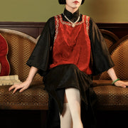 Xiao Chongshan 小重山 Layered Mountains 1920s Daily Floral Jacquard Bell Sleeve Qipao