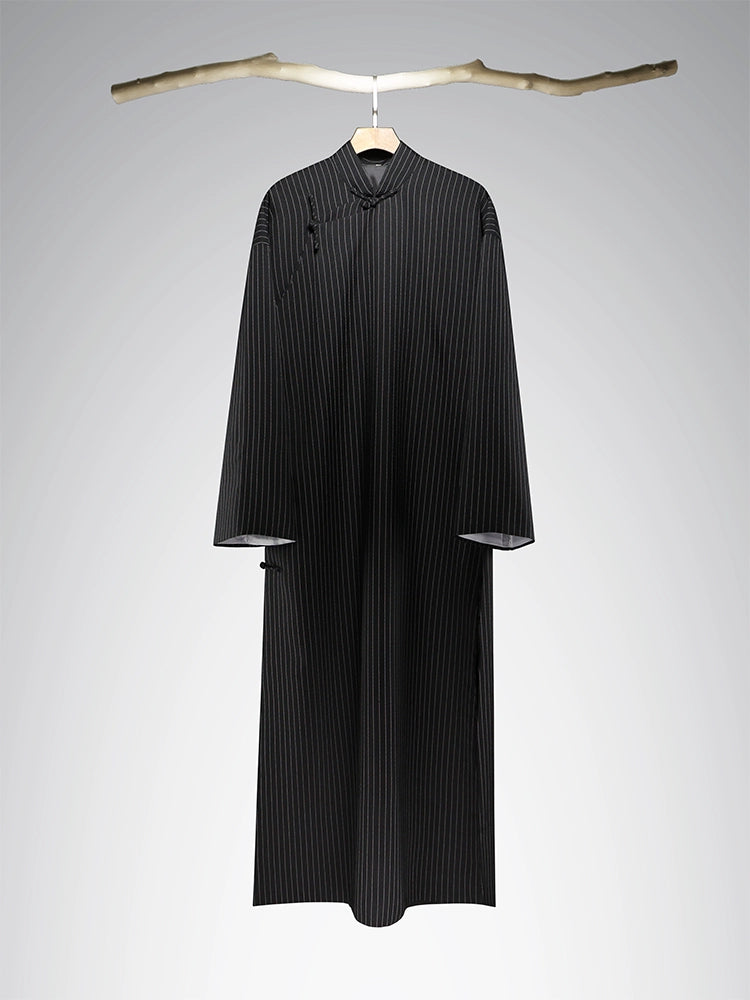 Shang Ren 商人 Businessman 1920s Republic of China Changpao Mandarin Collar Robe