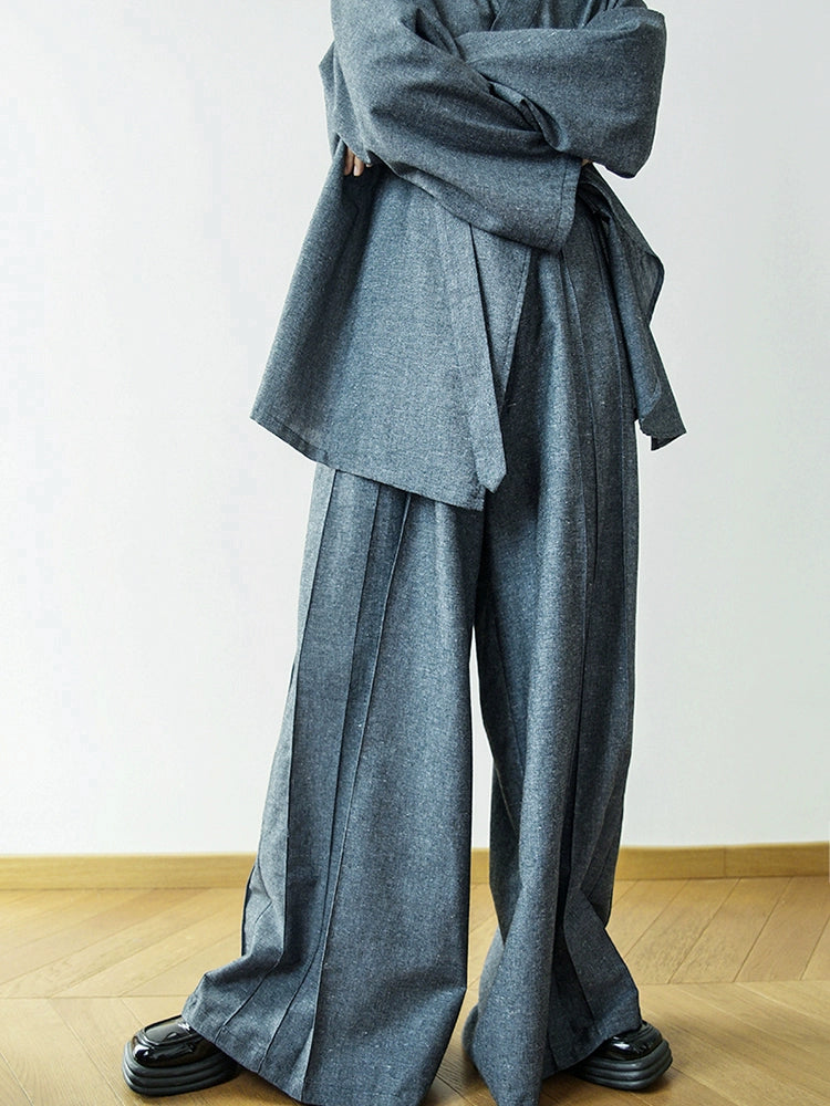 Pure Spirit 纯粹精神 Modernized Men's & Unisex Pure Cotton Denim Pansuit Set