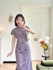 Limao Xidie 狸猫戏蝶 Kitty & Butterfly Modernized Qipao