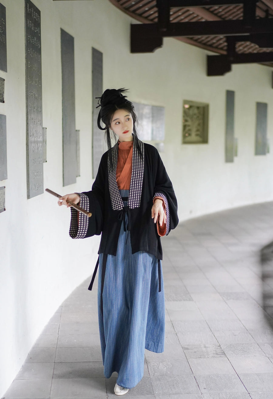 Xishan Wai 西山外 Beyond Mountains Modernized Wei Jin Cotton Unisex Ruqun Set