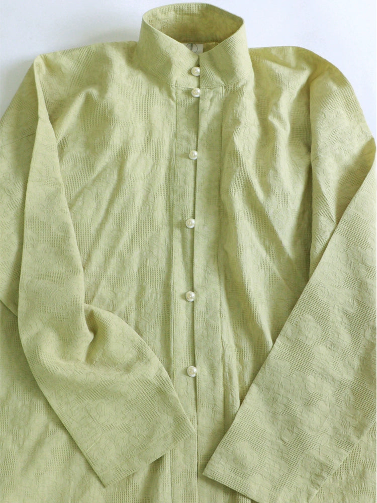 Richang 日常 Daily Cotton Liling Duijin Duanshan Ming Standing Collar Shirt