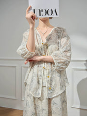 Die Meng 蝶梦 Butterfly Dream New Chinese Style Blouse & Skirt Set