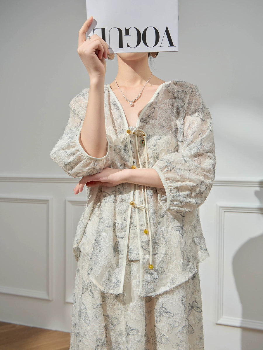 Die Meng 蝶梦 Butterfly Dream New Chinese Style Blouse & Skirt Set