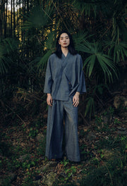 Pure Spirit 纯粹精神 Modernized Men's & Unisex Pure Cotton Denim Pansuit Set