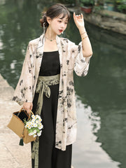 Jiu Shi Yue Se 旧时月色 Aged Moonlight Modernized Song Dynasty Beizi Song Ku Trousers Set