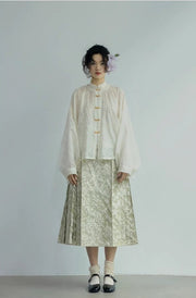 Pistachio 开心果 Modernized French Ming Dynasty Yuanling Midi Mamian Summer Set