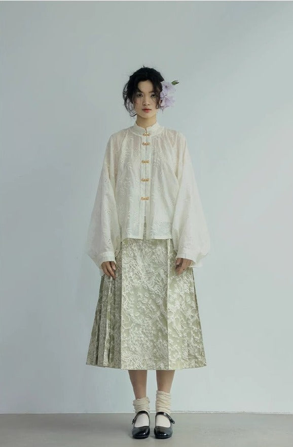 Pistachio 开心果 Modernized French Ming Dynasty Yuanling Midi Mamian Summer Set