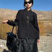 Jiang Ye 将夜 Night Clouds Modernized Hanfu Standing Collar Satin Top