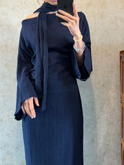 Shen Po 神婆 Witch Modernized Buttoned Bottleneck Bell Sleeve Qipao & Belt Set