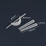 Bai Yu 白玉 White Jade Imitation Han Dynasty Unisex Crown & Hairstick Set