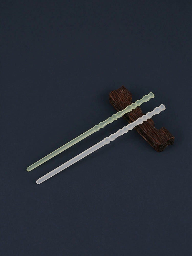 Bai Yu 白玉 White Jade Imitation Han Dynasty Unisex Crown & Hairstick Set