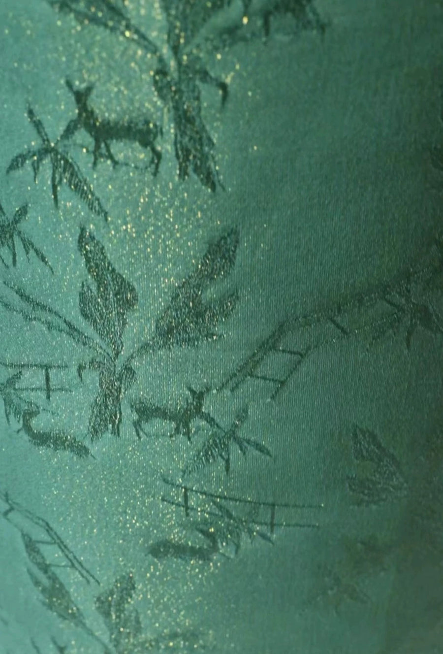 Tuotuo 妥妥 1940s Deer Imprint Summer Cap Sleeve Qipao