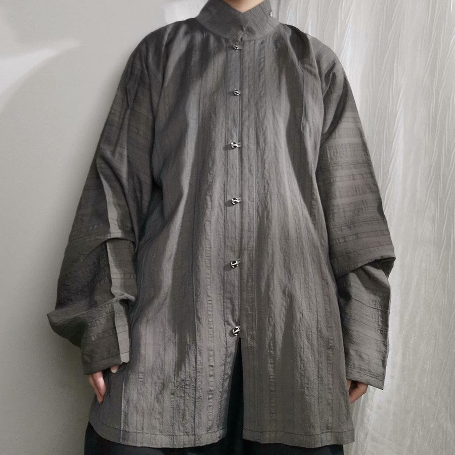 Old Wine 古酒 Modernized Ming Dynasty Men's Liling Duijin Shan Daily Standing Collar Top
