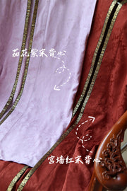 Serenade of Peaceful Joy 清平乐 Northern Song Dynasty Brocade Trim Changshan Top Bijia Vest & Baidiequn Skirt Set