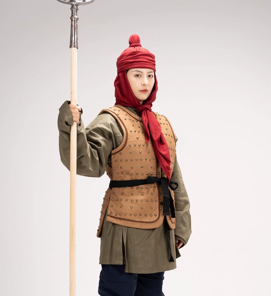 Wokou Tujuan 倭寇图卷 Scroll of the Ming Army Soldier's Cotton & Linen Restored Headscarf