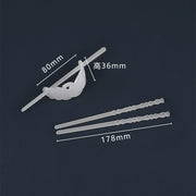 Bai Yu 白玉 White Jade Imitation Han Dynasty Unisex Crown & Hairstick Set