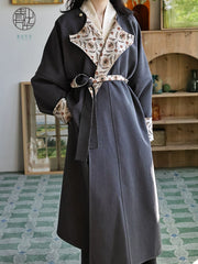 Yinian Qiu 一念秋 Daydream of Autumn Modern Tang Double Sided Yuanlingpao Coat