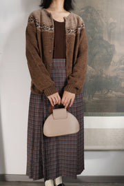Jia Ri 假日 Holiday Plaid Modernized Ming Midi Mamian Skirt