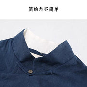 Xu Beihong 徐悲鸿 1920s Republic of China Men's Linen Changpao Mandarin Collar Robe