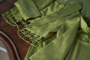Yu Linglong 玉玲珑 1930s Lace Floral Eyelet Qipao & Short Blazer Set