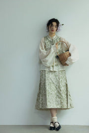 Pistachio 开心果 Modernized French Ming Dynasty Yuanling Midi Mamian Summer Set