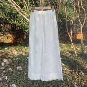 Yin Yue 隐月 Hidden Moon Cotton & Linen Lace Qipao Hanfu Undergarment Pants