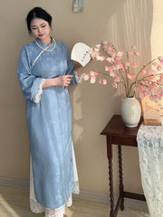 Ling Hui 凌晖 Dew Light Plus Size Lace Qipao Hanfu Petticoat Underskirt