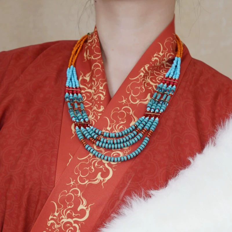 Fang Songshi 仿松石 Turquoise Beaded Warring States Western Chinese Necklace