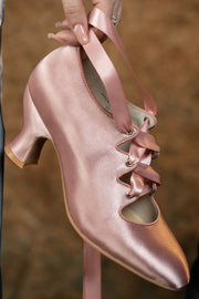 Si Wu 丝舞 Dancing Silk 1910s Genuine Leather Wine Glass Heel Lace Up Shoes