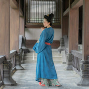 Daolian Tu 捣练图 "Court Ladies Preparing Silk" Noblewoman No.6 Tang Recreation Hanfu