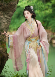 Cherry Blossom Grove 樱花林 Modernized Jin Dynasty Zaju Swallow Tail Ruqun Set