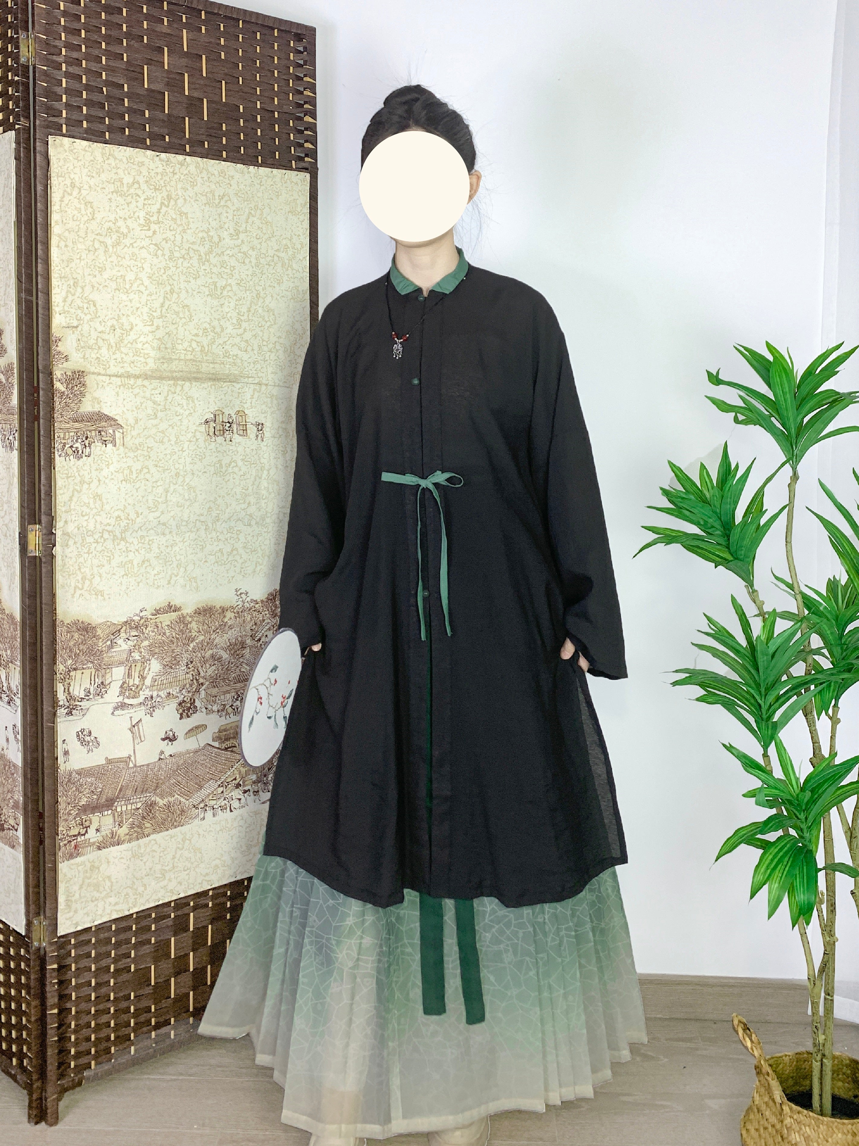Yumi Xu 玉米须 Corn Silk Ming Dynasty Multicolored Liling Duijin Changshan Long Sleeve Top